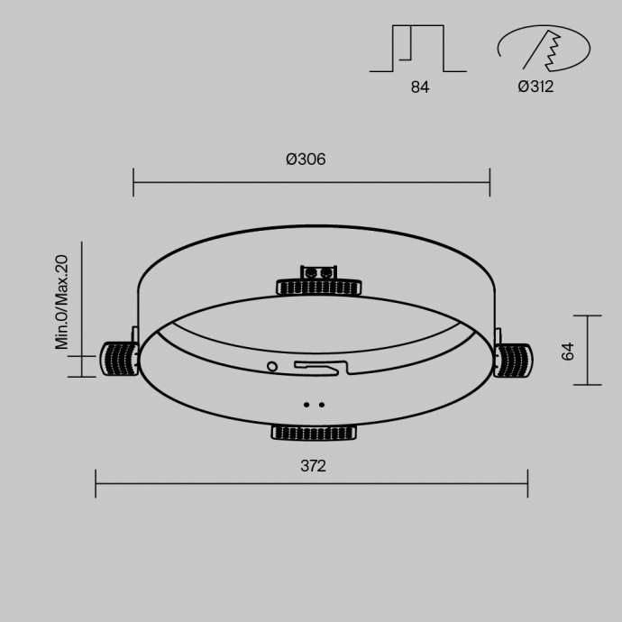 Аксессуар для встраиваемого светильника Technical DLA032-TRS36-W