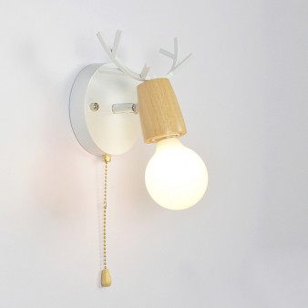 Бра С Рожками Deer A Switch White/Light Wood By Imperiumloft