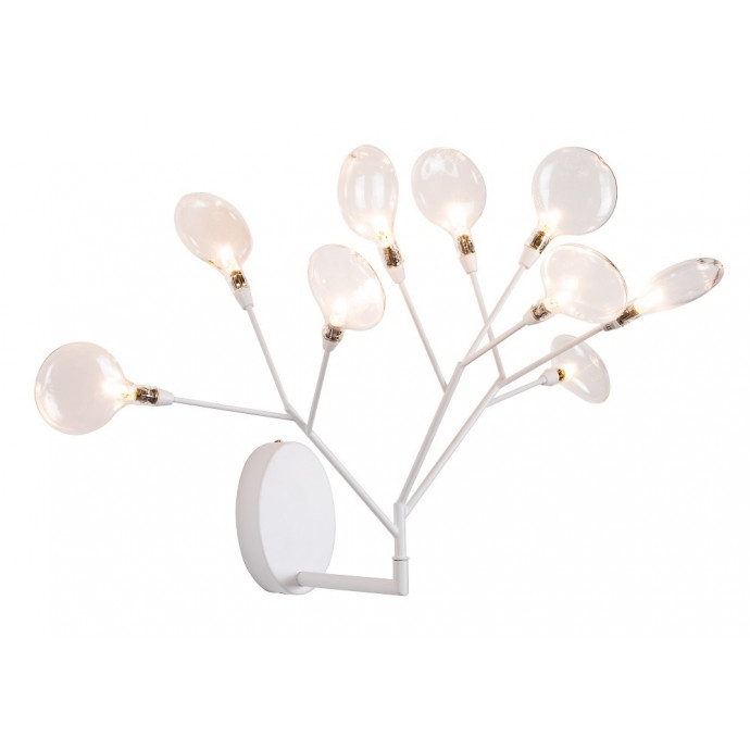 Бра Crystal Lux EVITA AP9 WHITE/TRANSPARENT