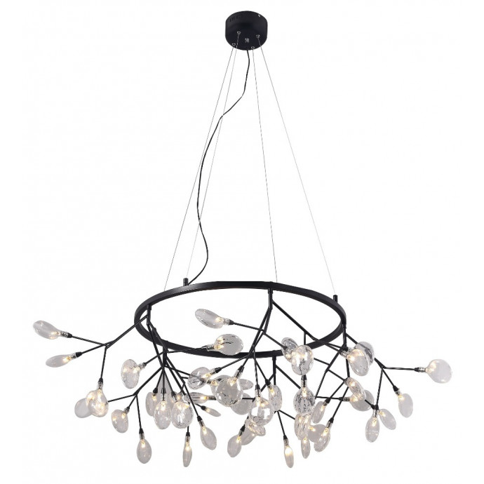 Светильник подвесной Crystal Lux EVITA SP45 D BLACK/TRANSPARENT