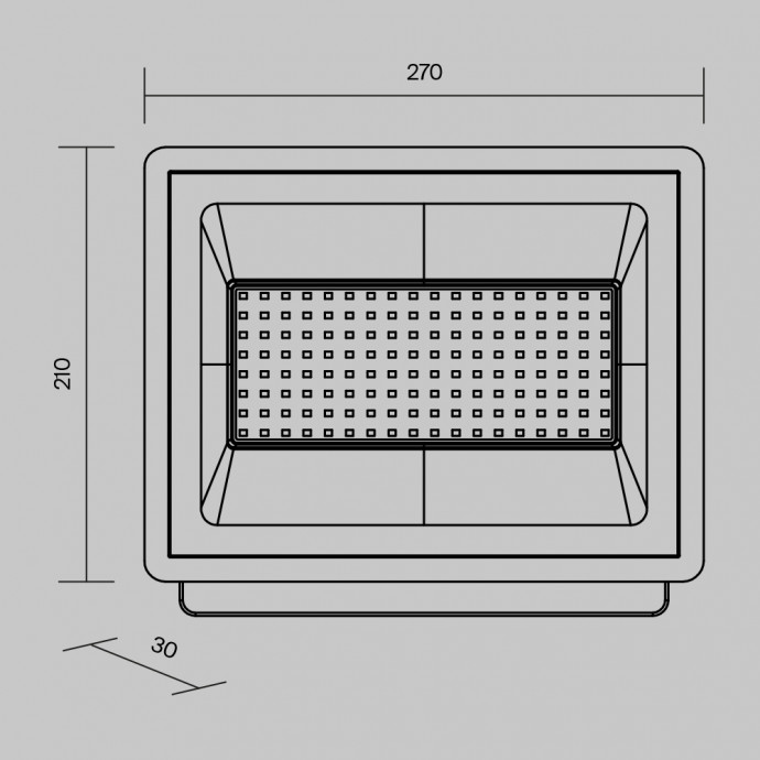 Прожектор Outdoor FL001-L100B6K