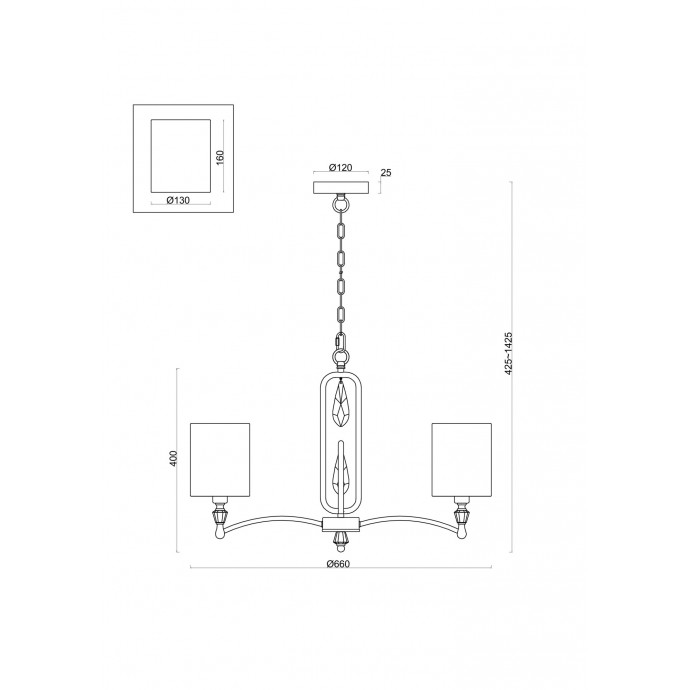 Подвесной светильник Freya Crystal FR1007PL-05N