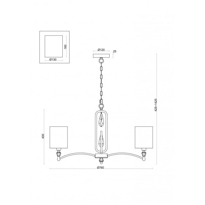 Подвесной светильник Freya Crystal FR1007PL-07BS