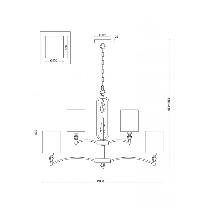 Подвесной светильник Freya FR1007PL-12BS