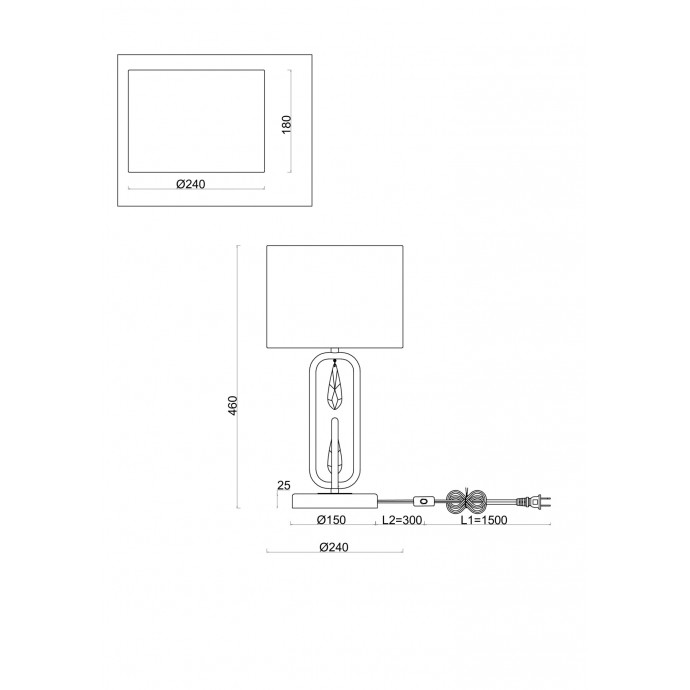 Настольный светильник Freya FR1007TL-01BS