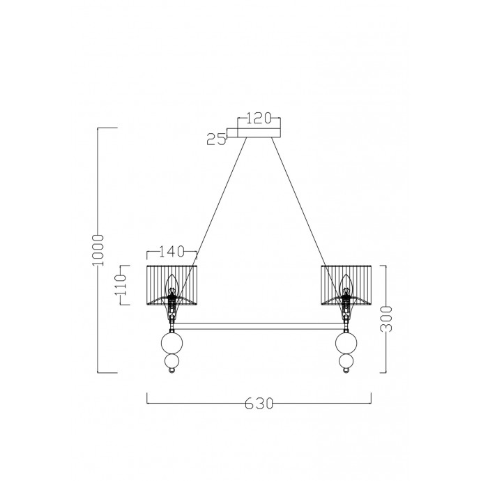 Люстра подвесная Freya Modern FR5093PL-05CH