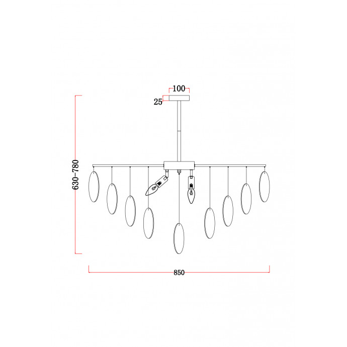 Люстра подвесная Freya Modern FR5104PL-08BS