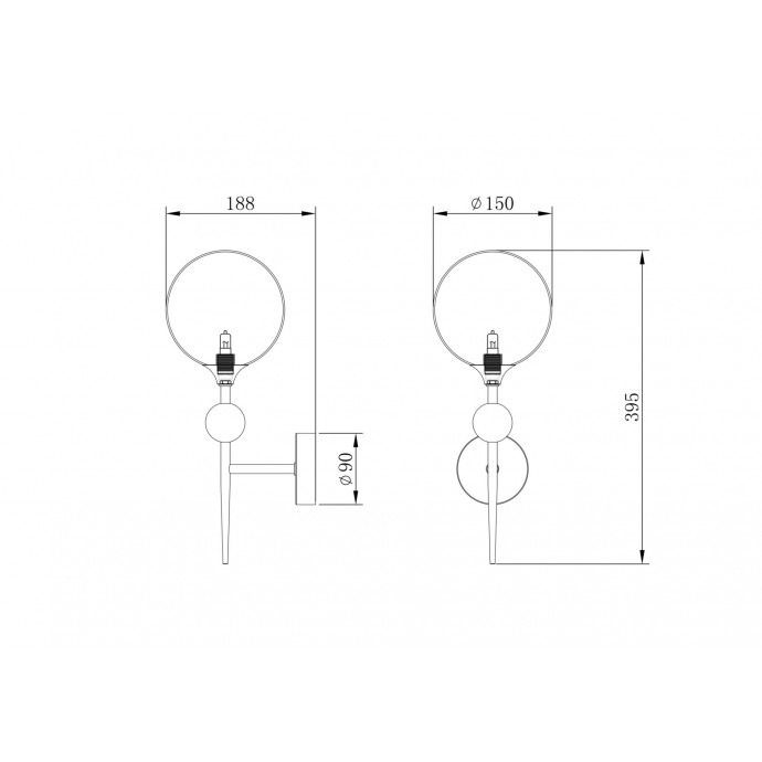 Бра Freya Modern FR5115WL-01BZ