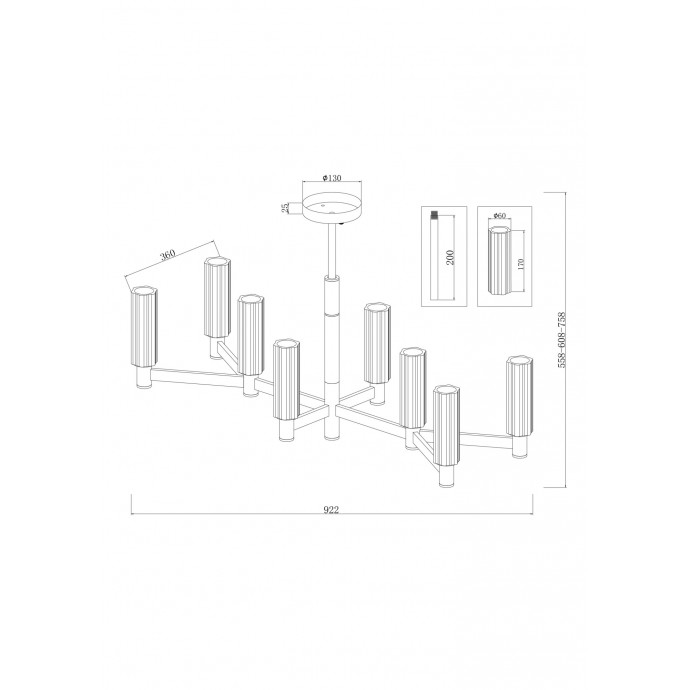 Люстра Freya FR5167PL-08BS