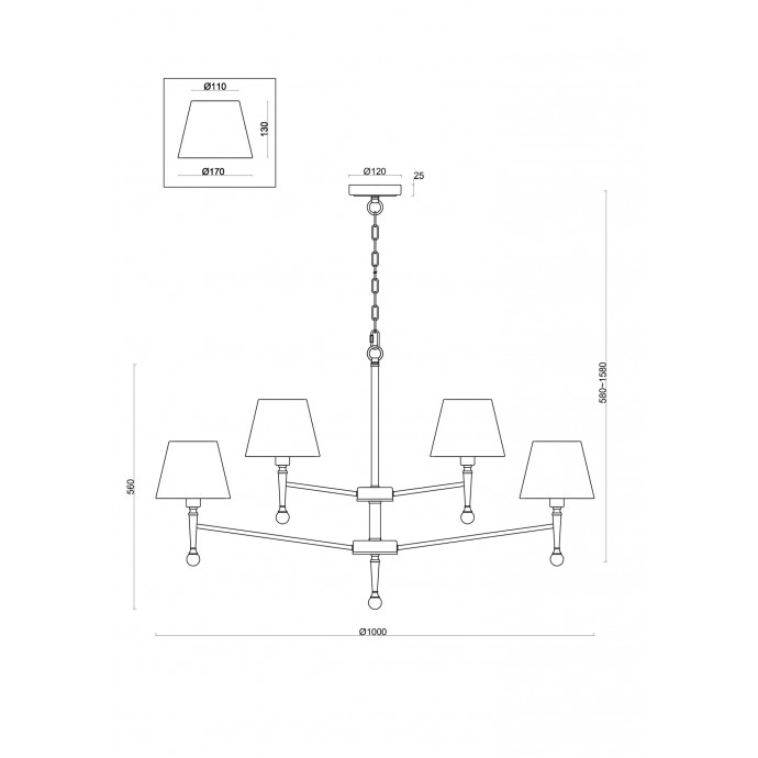 Подвесной светильник Freya FR5190PL-12BS1