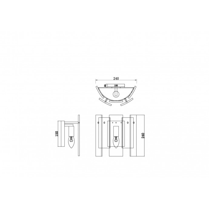 Настенный светильник (бра) Freya FR5198WL-01BS