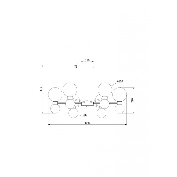 Потолочный светильник Freya Modern FR5394CL-12BS