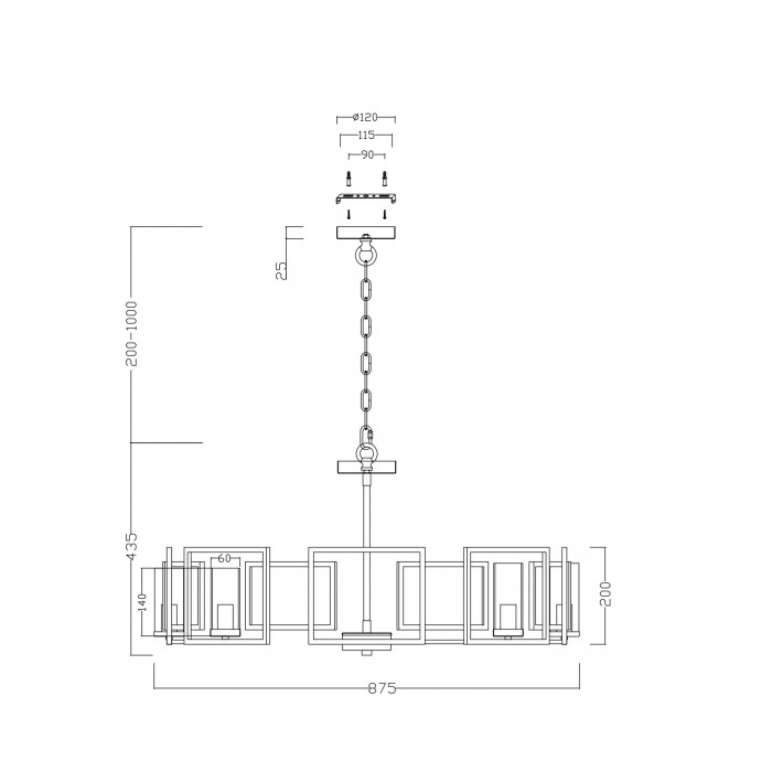 Подвесной светильник Maytoni H009PL-08G