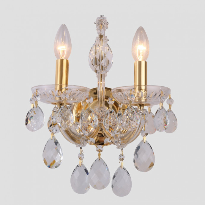 Бра Crystal Lux ISABEL AP2 GOLD/TRANSPARENT
