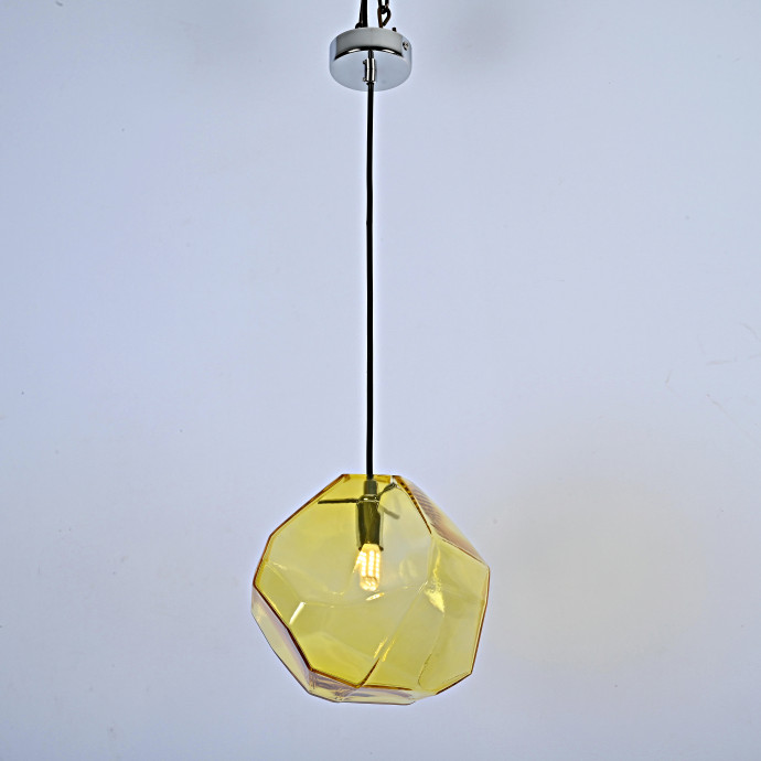 Подвесной Светильник Color Ice Cube Pendant Jevio 1 Янтарный By Imperiumloft