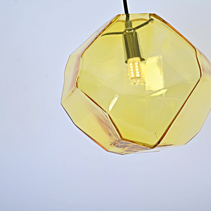 Подвесной Светильник Color Ice Cube Pendant Jevio 1 Янтарный By Imperiumloft