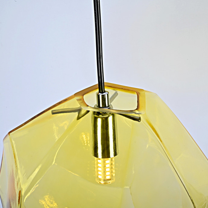 Подвесной Светильник Color Ice Cube Pendant Jevio 1 Янтарный By Imperiumloft