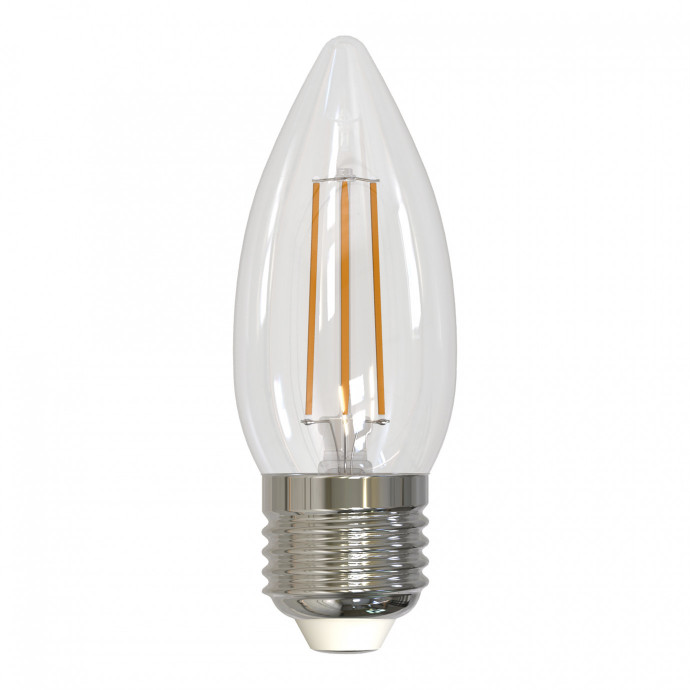 LED-C35-5W-NW-E27-CL-DIM GLA01TR Лампа светодиодная диммируемая. Форма свеча. прозрачная. Серия Air. Белый свет 4000K. Картон. ТМ Uniel