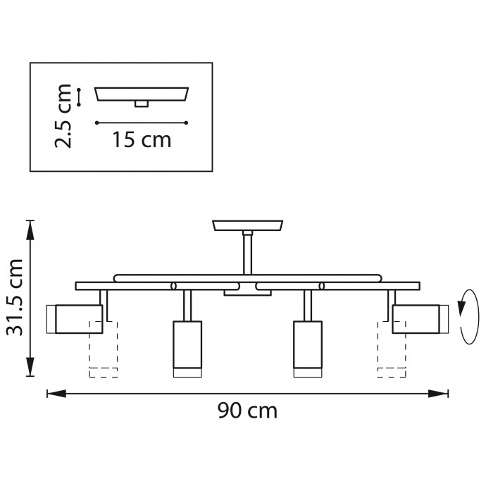 Люстра потолочная Rullo Lightstar LR7183080