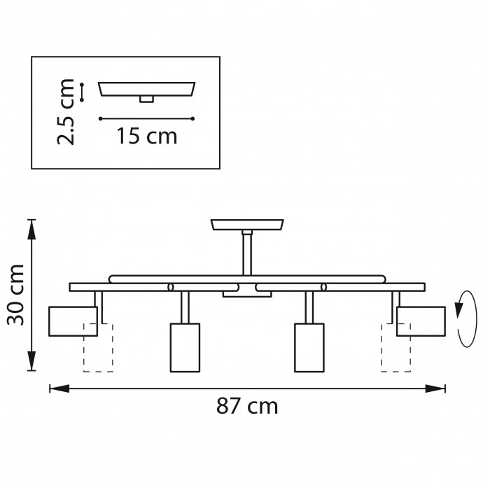 Люстра потолочная Rullo Lightstar LR718368