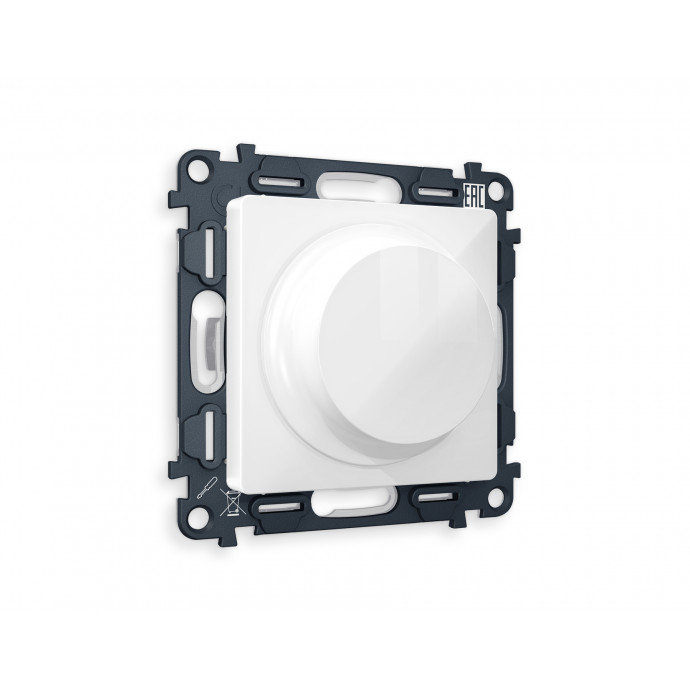 MA105510 Комплект механизма светорегулятора универсального ALFA Белый глянец 25-600W/LED 5-300W QUANT (AP1055, VM136)