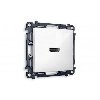 MA114010 Комплект механизма розетки HDMI 2.0 ALFA Белый глянец 40V/500mA 2.0GHz 5-18Gbit/s QUANT (AP1140, VM222)