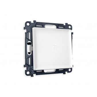 MA122035 Комплект механизма 1-кл проходного выключателя с подсветкой 5600K ALFA Белый матовый QUANT (AP1220, VM105, G25W)