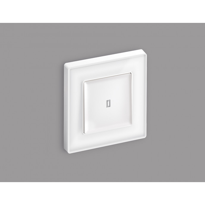 MA122035 Комплект механизма 1-кл проходного выключателя с подсветкой 5600K ALFA Белый матовый QUANT (AP1220, VM105, G25W)