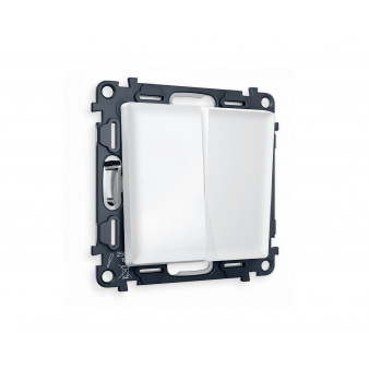 MA123010 Комплект механизма 2-кл выключателя ALFA Белый матовый QUANT (AP1230, VM115)