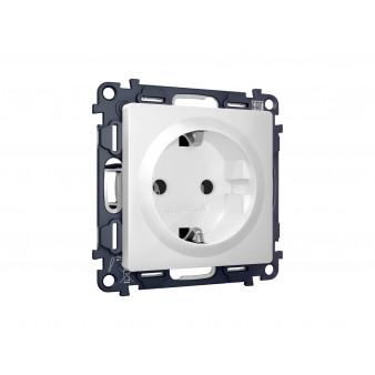 MA126010 Комплект механизма электрической розетки ALFA Белый матовый с/з на винтовых зажимах QUANT (AP1260, VM141)