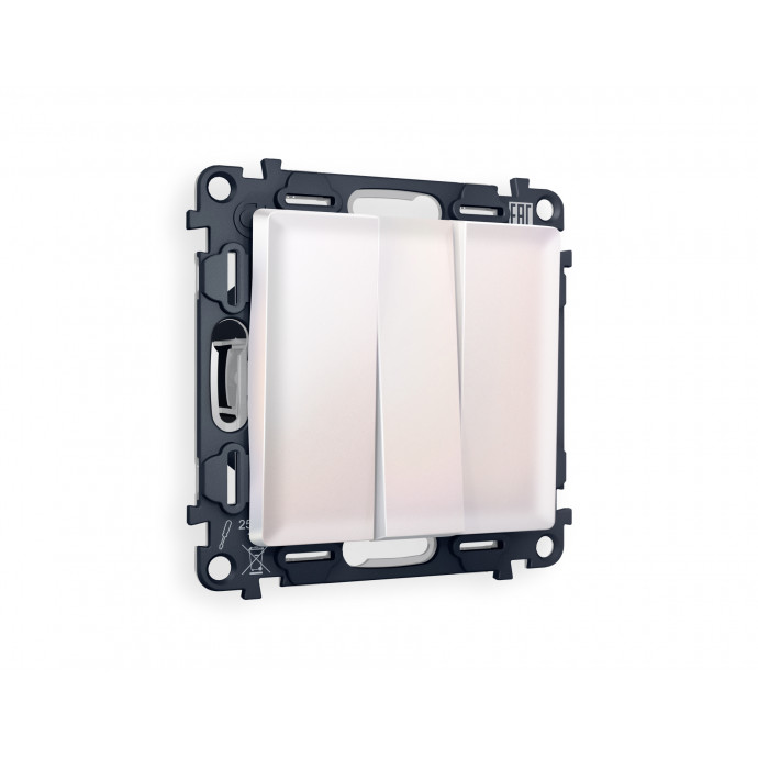 MA205010 Комплект механизма 3-кл выключателя ALFA Жемчуг QUANT (AP2050, VM133)