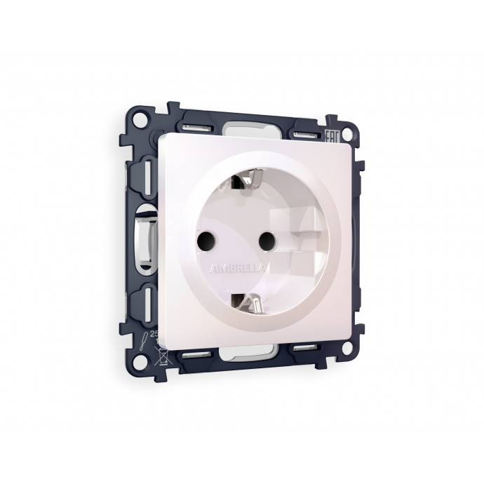 MA207010 Комплект механизма электрической розетки ALFA Жемчуг с/з с шторками QUANT (AP2070, VM141)