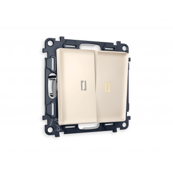 MA324030 Комплект механизма 2-кл проходного выключателя с подсветкой 3200K ALFA Бежевый матовый QUANT (AP3240, VM120, G22Y)