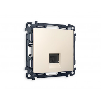 MA332010 Комплект механизма компьютерной розетки ALFA Бежевый матовый RJ-45(8P8C) CAT6 с шторкой QUANT (AP3320, VM188)