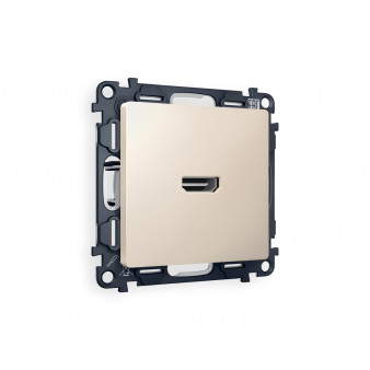 MA334010 Комплект механизма розетки HDMI 2.0 ALFA Бежевый матовый 40V/500mA 2.0GHz 5-18Gbit/s QUANT (AP3340, VM222)