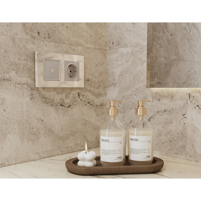 MA366010 Комплект механизма электрической розетки ALFA Серо-бежевый матовый с/з на винтовых зажимах QUANT (AP3660, VM141)