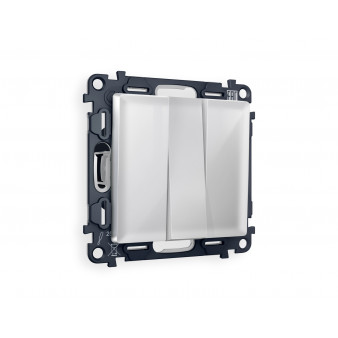 MA405010 Комплект механизма 3-кл выключателя ALFA Серебро глянец QUANT (AP4050, VM133)