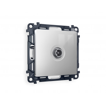 MA413030 Комплект механизма TV розетки проходной ALFA Серебро глянец 5-1000 MHz 4dB QUANT (AP4130, VM211)