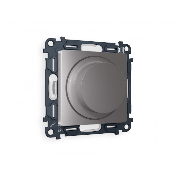 MA505510 Комплект механизма светорегулятора универсального ALFA Сталь матовый 25-600W/LED 5-300W QUANT (AP5055, VM136)