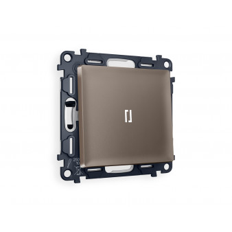 MA632035 Комплект механизма 1-кл проходного выключателя с подсветкой 5600K ALFA Темная бронза матовый QUANT (AP6320, VM105, G25W)