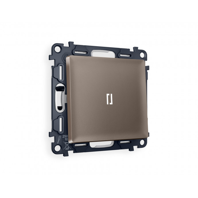 MA632035 Комплект механизма 1-кл проходного выключателя с подсветкой 5600K ALFA Темная бронза матовый QUANT (AP6320, VM105, G25W)