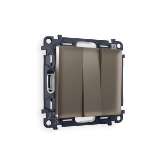 MA635010 Комплект механизма 3-кл выключателя ALFA Темная бронза матовый 10A-250V QUANT (AP6350, VM133)