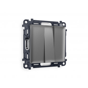 MA655010 Комплект механизма 3-кл выключателя ALFA Антрацит серый QUANT (AP6550, VM133)