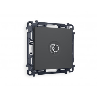 MA913010 Комплект механизма TV розетки оконечной ALFA Графит мягкое касание 50-870 MHz 1dB QUANT (AP9130, VM202)