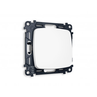 MO121020 Комплект механизма 1-кл проходного выключателя OMEGA Белый матовый QUANT (OP1210, VM105)