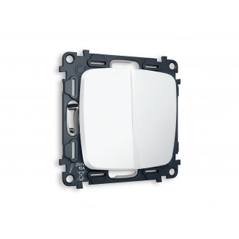 MO123010 Комплект механизма 2-кл выключателя OMEGA Белый матовый QUANT (OP1230, VM115)