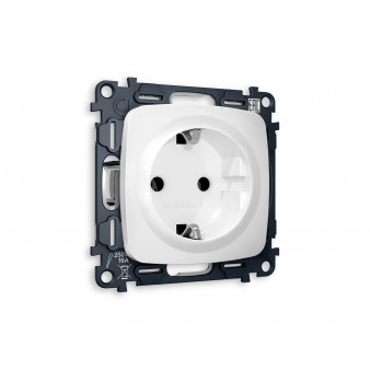 MO126010 Комплект механизма электрической розетки OMEGA Белый матовый с/з на винтовых зажимах QUANT (OP1260, VM141)