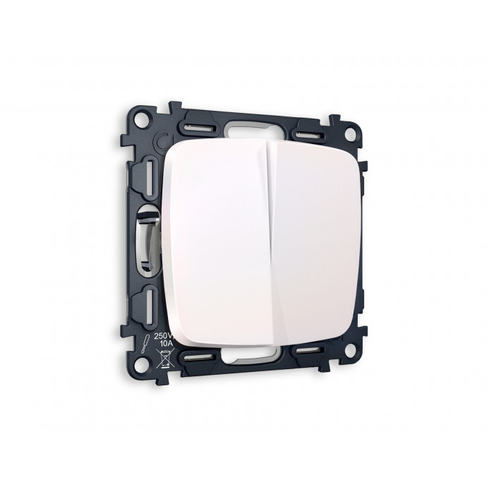 MO203010 Комплект механизма 2-кл выключателя OMEGA Жемчуг QUANT (OP2030, VM115)