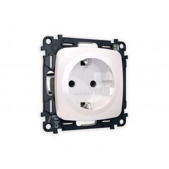 MO207010 Комплект механизма электрической розетки OMEGA Жемчуг с/з с шторками QUANT (OP2070, VM141)