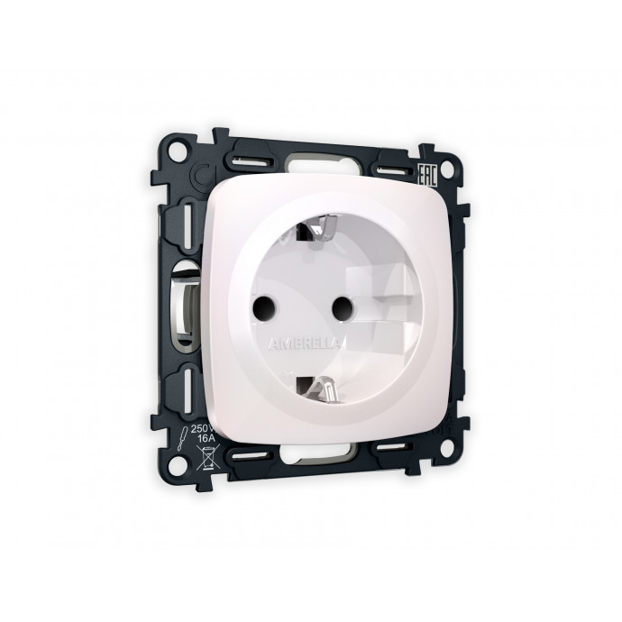 MO207010 Комплект механизма электрической розетки OMEGA Жемчуг с/з с шторками QUANT (OP2070, VM141)